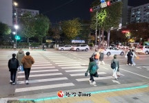 바닥신호등 효과 톡톡... 노원구, 올해 36개소 추가 설치