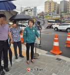 이강숙 동대문구의원, 휘경동 삼육병원 앞 도로개선 현장 방문