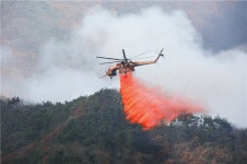 경북 울진 산불...원전보호 위해 산불확산차단제(지연제) 긴급투입 진화 총력대응 중