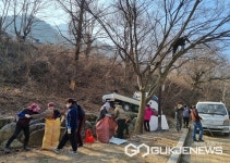 단양 남천2리 주민들, 남천캠핑장 일원 환경정화 실시