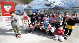 문수초, 딸기 따며 오감 가득한 기쁨을 느겼어요!