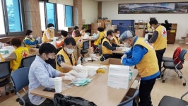남원적십자봉사회 8차 자가진단 키트 포장작업 전개