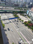 용인시 수지구, 롯데마트사거리 등 4곳에 색깔 유도선 설치