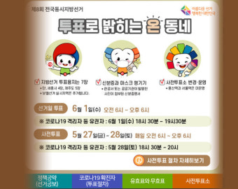 2022지방선거 사전투표일정·시간 '코로나 확진자·격리자' 사전투표방법