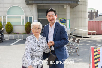 장동혁 국회의원후보, 고향 웅천서 사전투표