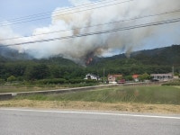 울진 산불 8시간 째 확산 중...행곡리·토일리·수산리 퍼져