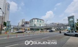 천안시, 불당동 보행육교 설치 완료