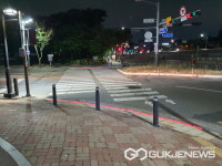용인시 동백2동, 주민 보행안전 위해 교통안전 시설물 설치