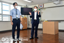 [포토] 명지 신도시 등 과밀학급 해소방안 의견 나누는 하윤수 교육감