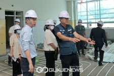 김이강 서구청장, 생활밀착형 국민체육센터 건립현장 방문