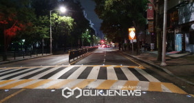 일산서부경찰, 야간보행자 보호에 만전...활주로 형 LED 횡단보도 조성