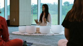 [포토] 양양 설해원에서 싱잉볼 명상 사운드 테라피 체험