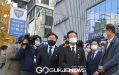 이태원파출소 찾은 이재명 더불어민주당 대표