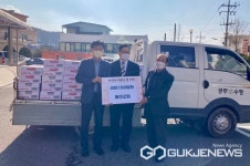 제천동산교회, 교동·청전동에 라면 600만원 상당 기탁