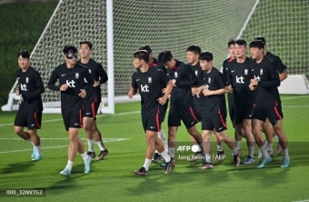 화기애애한 축구 국가대표팀