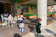 음성 동성유치원, 지진·화재대피 훈련 참여