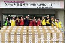 영동군자원봉사센터, 설 명절 떡 나누기 행사 가져