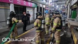 부산 북부소방서, 설 명절 대비 전통시장 방면 진입 훈련