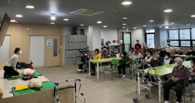 익산소방서, 노인보호센터 대상 재난취약계층 소방안전교육