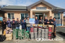 음성 소이면 돌뫼마을, 금왕읍 행제3리에 썰매-스케이트 기증