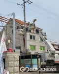 청주 창신초등학교, 학생 불편 교문 앞 전신주 이전 실시