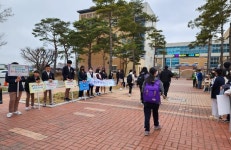 영덕군 영해중·고교, 학교폭력 및 학업중단 예방 등굣길 캠페인