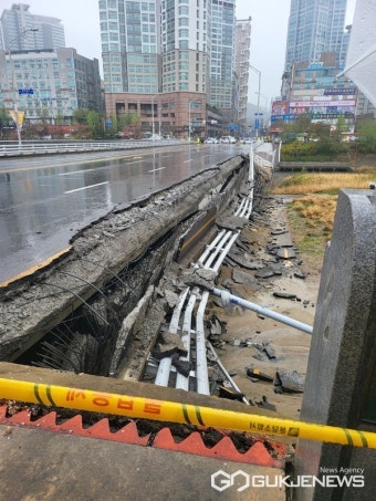 성남 정자교 붕괴 사상자 발생, 불정교→수내교 보행로 차단