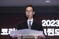 [GJ포토] 개회사 하고 있는 코리아 베스트퀸 모델선발대회 임인혁 조직위원장