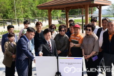 경남혁신도시~진주 금산교 간 자전거도로에 휴게 쉼터