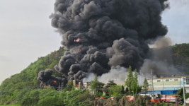 밀양 한국 카본 2 공장  J동 화재 발생