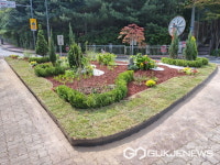 [포토] 용인시 기흥구 교통섬 정원처럼 꾸며