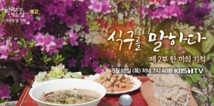 한국인의 밥상 칼국수·수제비·호박초무침·장어탕 소개