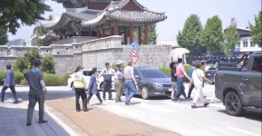 전주완산경찰서 시민경찰 7기, 땡볕 아랑곳 하지 않고 교통봉사 활동 펼쳐