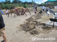 창녕군시설관리공단, 우포늪생태체험장 놀이시설물 정기 검사···놀이터 모래 친환경 오존수 위생 소독