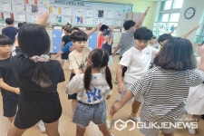 진천 상신초등학교, 댄스스포츠 방학식 눈길