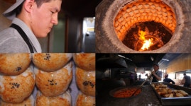 극한직업 우즈벡 전통음식 플롭·삼사, 200kg·100℃ 이상서 만들다