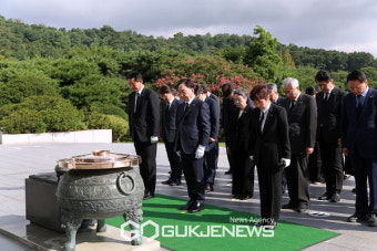 김철수 대한적십자사 회장, 취임 기념 현충원 참배