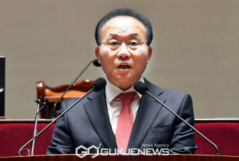 의원총회에서 발언 하는 윤재옥 국민의힘 원내대표