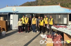 적십자 단양군 봉사회, 어상천면 저소득 독거노인 집수리 봉사 실시