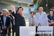 조규일 시장, 진주 상봉동 개미골 도로개설 현장 찾아 주민들과 소통