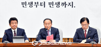원내대책회의서 발언 하는  대표 권한대행