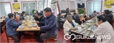 제천시 하소 가마솥추어탕 경로당 어르신 점심 제공