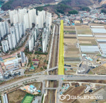 도시계획도로 개설현장 찾은 조규일 시장 초장지역 교통체증 해소 기대