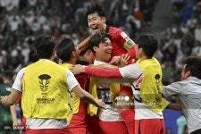 [한국-사우디] 기뻐하는 한국 축구 대표팀