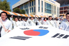 사천초등학교에서 기미년 독립만세운동 재현행사 가슴뭉클