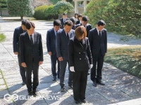 국힘 해운대을 김미애 후보, 주요 당직자와 충렬사 참배