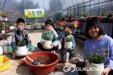 영동 매곡초등학교, 별(★)빛 정원 봄꽃가꾸기 실시