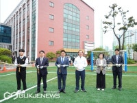 [포토] 하윤수 부산교육감, 대진전자통신고 아침체인지 활동 격려