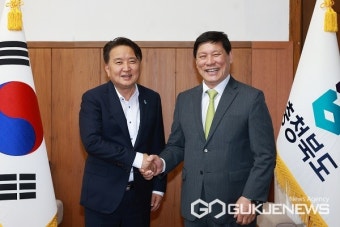 김영환 충북지사, 허구연 KBO 총재와 충북 야구 발전 논의