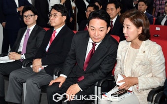 공정 경선 서약식에 참석한 한동훈-윤상현-원희룡-나경원